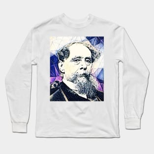 Charles Dickens Portrait | charlles dickens artwork 14 Long Sleeve T-Shirt